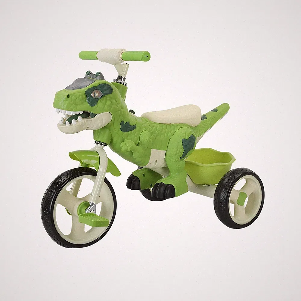 Dinosaur Kids Tricycle for Rider- Toddlers Kid Trike Bike Big Wheel with Musi...